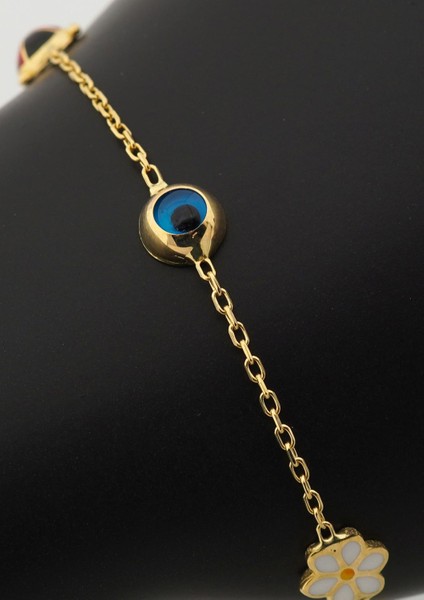 Mineli Çocuk Bilekliği - Uğur Böceği, Nazar Boncuğu,çiçek Figürlü fırsatları