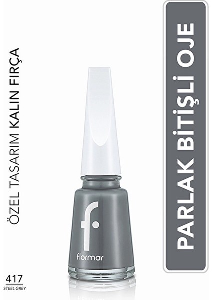 Enamel Yoğun Pigmentli Oje 417 Steel Gray