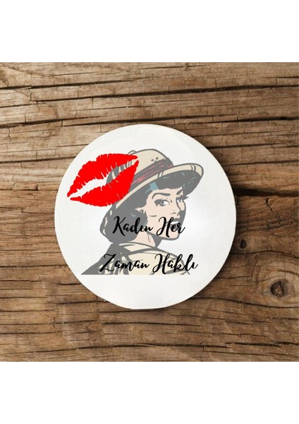 Kadın Her Zaman Haklı Tasarımlı Kupa ve Mdf Bardak Altlığı Hediye Seti – Mizahi ve Şık Tasarım fırsatları