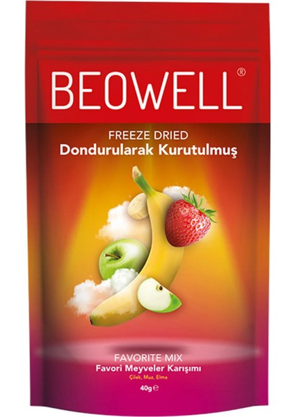 Favorite Mix – Dondurularak Kurutulmuş Meyve Karışımı 40G %100 Freeze Dried