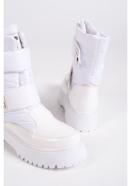 Lumı Cırt Cırtlı Suya ve Soğuğa Dayanıklı Paraşüt Kumaş Rugan Kadın Bot Bt Beyaz fiyatları