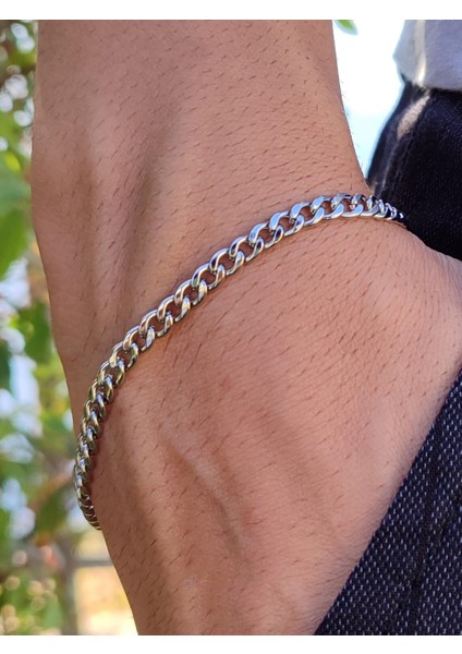 Gurmet Paslanmaz Çelik Erkek Kadın Bileklik Zincir Sevgiliye Hediye H081B-2