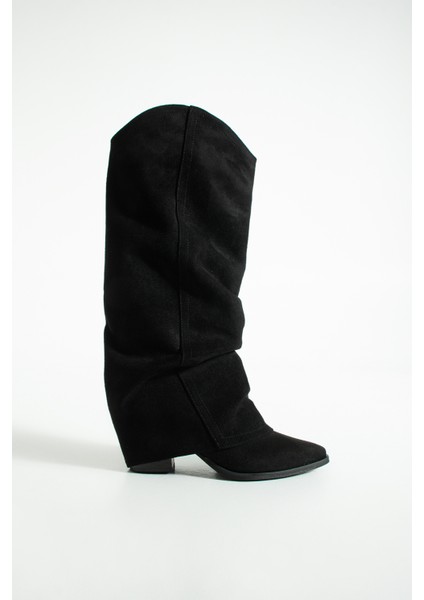 Lisa Kadın Süet Körüklü Kovboy Çizme