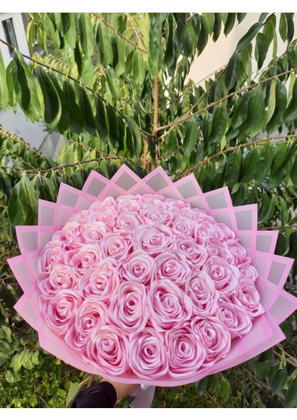 41 Li LED Işıklı Solmayan Gül Buketi Pembe Gül Dışı Pembe Isteme, Söz, Nişan, Mezuniyet Için Ideal indirimleri