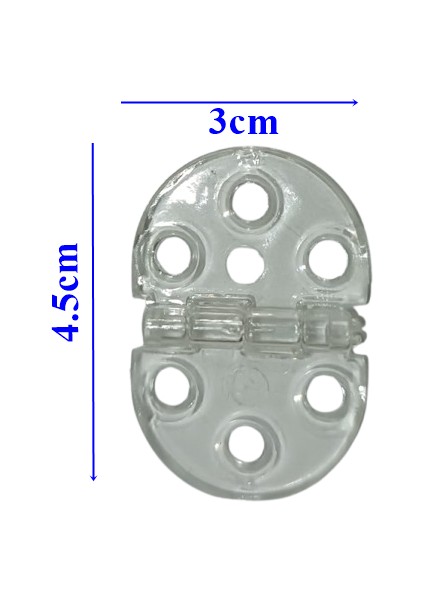 Pleksi Oval Menteşe 3x4.5cm - 10 Adet