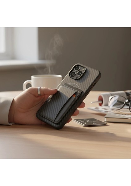 Xiaomi Redmi Note 14 Pro 4g Uyumlu Rona Magcarbon Fiber Doku Manyetik Kılıf + Kartlık Cüzdan fiyatları