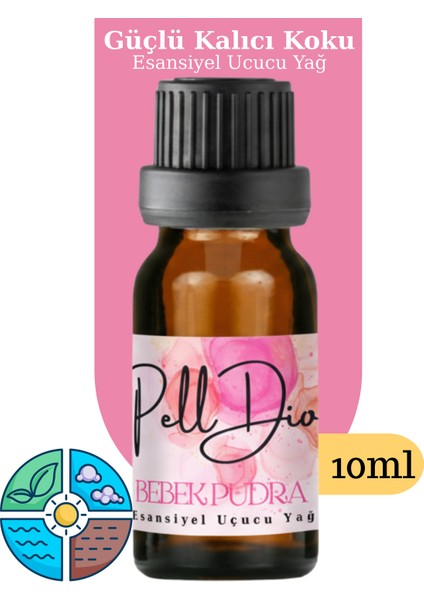 Bebek Pudrası Esansiyel Uçucu Yağ, Buhurdanlık Yağı, Difüzör Esansı, Oda Kokusu 10ML