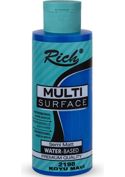 Rich Akrilik Boya Multi Surface 120 cc Koyu Mavi 120-2198