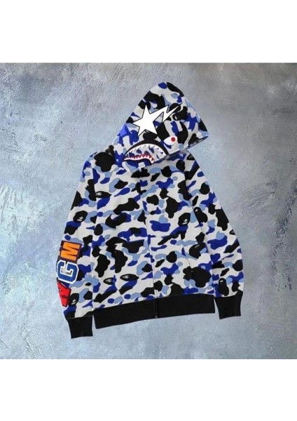 Çocuk Bape Pubg Tam Fermuarlı Kapuşonlu Hırka fiyatları