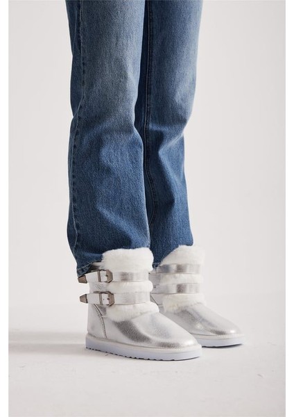 Kadın Çift Tokalı Kürklü Kısa Bot fırsatları