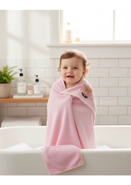 Havlu ve Keseli Set. Kundak Kulağı. Yumuşak Banyo Ha