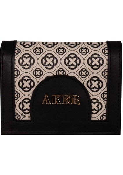 Siyah Aker Monogram Cüzdan CNT20163