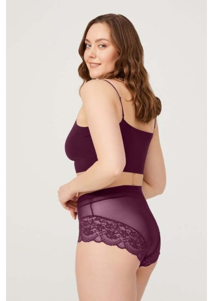 Dantel Detaylı Transparan Büyük Beden Bikini Külot 3'lü Paket-2 fiyatları