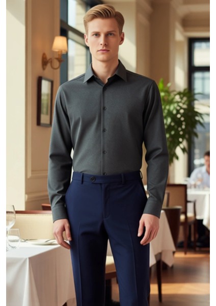 Erkek Poliviskon Regular Fit Gömlek Ceket Modern Iş ve Günlük Stilinizi Tamamlayın Estetik modelleri