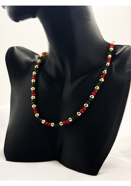 Kırmızı ve Yeşil Kristal Boncuk Kolye fırsatları