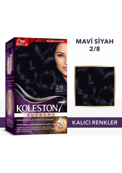 Wella Koleston Supreme Saç Boyası 2/8 Mavi Siyah
