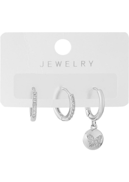 Üçlü Küpe Silver