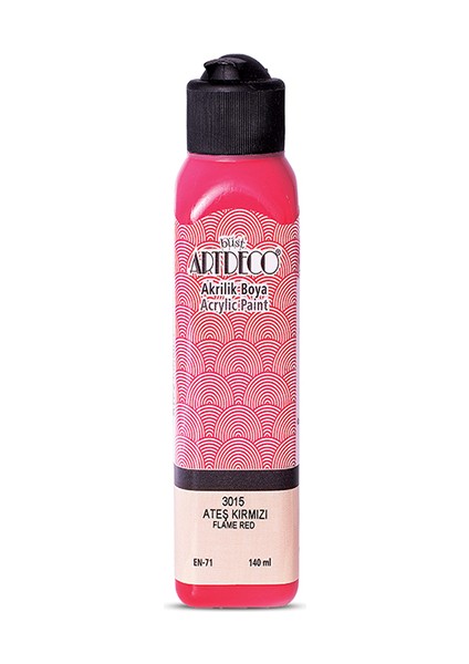 Artdeco Akrilik Boya 140 ml Ateş Kırmızı 070R-3015