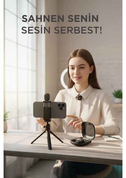 Wm-02 Siyah Aı Destekli Anc Gürültü Önleyici Şarj Kutulu Kablosuz Yaka Mikrofonu fiyatları