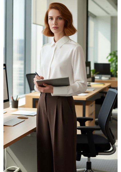 Kadın Apoletli Saten Gömlek Fonksiyonel Dayanıklı Kaliteli Konforlu Estetik Premium Modern fırsatları