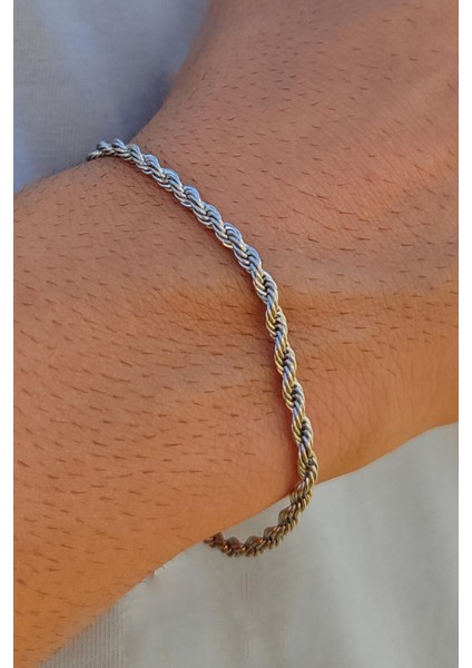 Halat Burgulu Erkek Paslanmaz Çelik Bileklik Künye Sevgiliye Hediye NCK15-2 modelleri