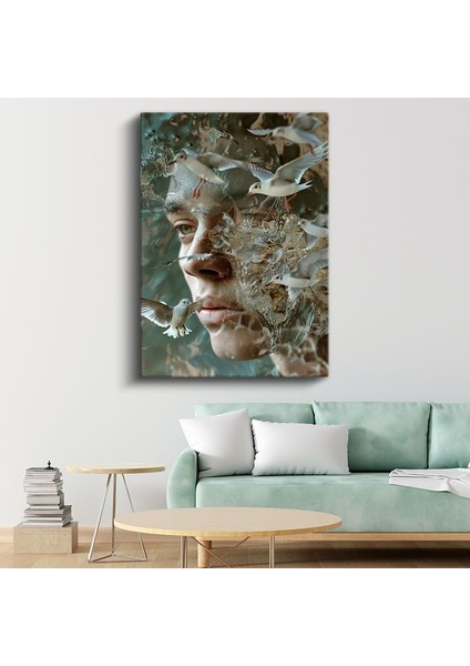 Zihin Kuşları - Düşüncelerin Özgürlüğe Kanat Çırpması Kanvas Tablo