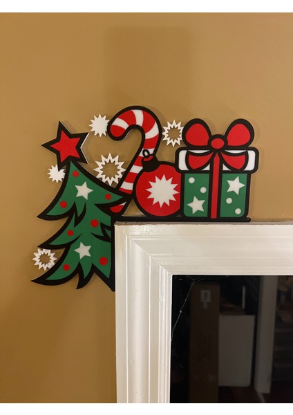 Yılbaşı Kapı Üstü ve Köşe Dekoru – Noel Ağacı