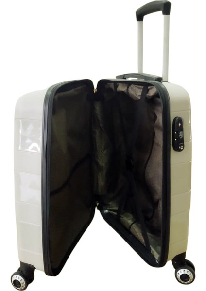 Gold Pp Valiz 8011 Ekru Tsa Kilitli Üçlü Valiz Seti