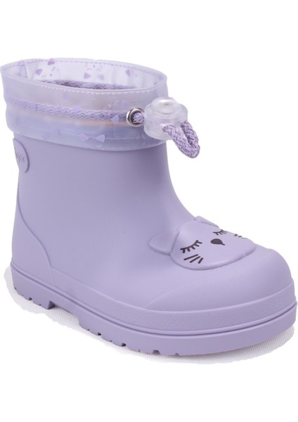 CC334 Mendi Gato Leylak Kürklü Günlük Kız Çocuk Yağmur Çizme