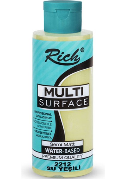 Rich Akrilik Boya Multi Surface 120 cc Su Yeşili 120-2212