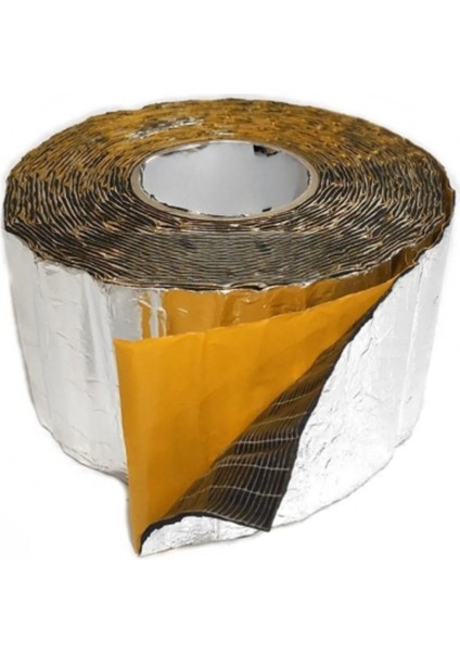 Araç Oto Ses Isı Yalıtım Bandı 3mm x 10CM x 5metre Alüminyum Folyolu Kauçuk Bant Izolasyon Malzemesi