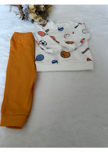 Tuembaby 100 Pamuk Spor Baskılı Erkek Bebek Alt-Üsttakım modelleri