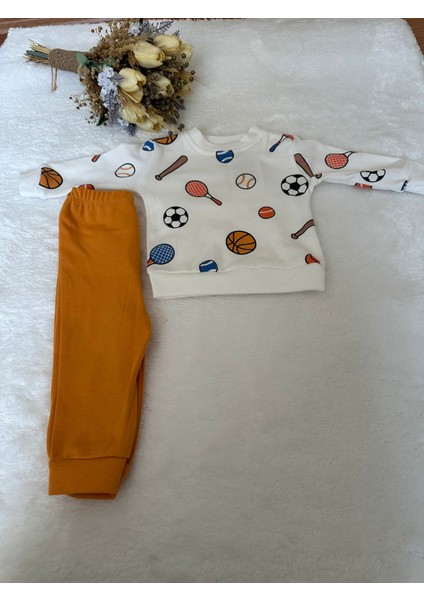 Tuembaby 100 Pamuk Spor Baskılı Erkek Bebek Alt-Üsttakım