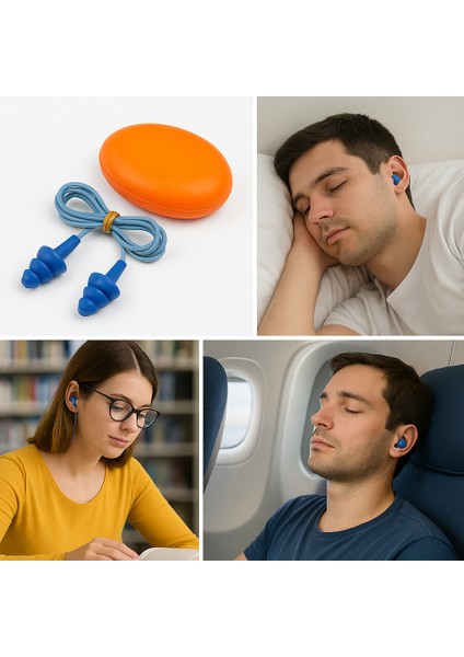 Çam Tipi Kulak Tıkacı – Ipli, Su Geçirmez, Yıkanabilir, Silikon, Uyku ve Yüzme Için (21 Db Gürültü Azaltma fırsatları