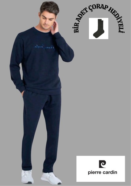 Bisiklet Yaka Cepli Üç Iplik Eşofman Takımı THCL6VR10PC5VR