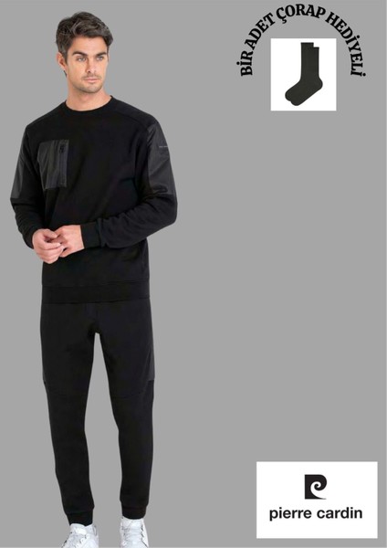 Bisiklet Yaka Cep Detaylı Eşofman Takımı THCLVR12PCVR