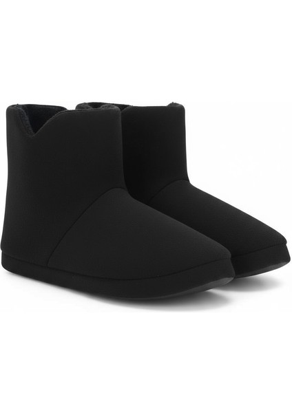 AUR312 Düz Renk Içi Peluşlu Erkek Panduf Ev Botu Ev Ayakkabısı