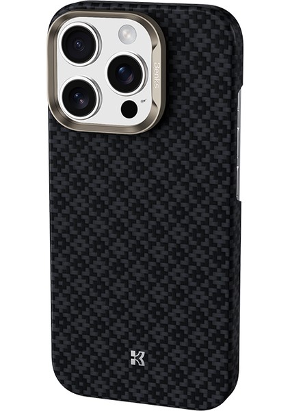 iPhone 16 Pro Uyumlu Kılıf M-Safe Şarj Özellikli Benks Armorair Armorgrid Serisi Kevlar Kapak Siyah fırsatları