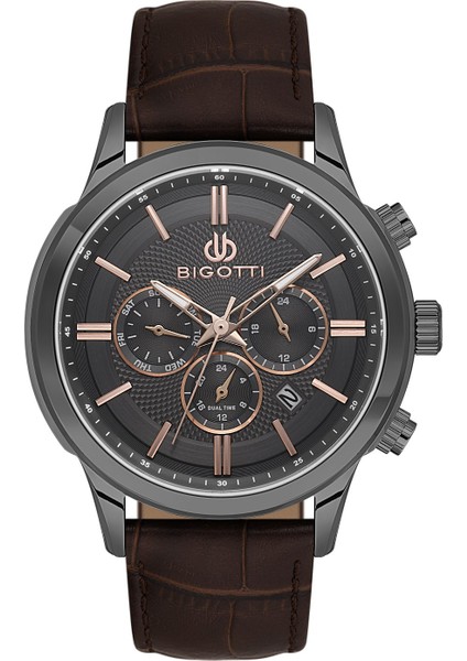 Erkek Kol Saati ESBG.B.10671-5 Deri Kordon 44 mm Kasa Çapı