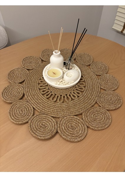 Tadpole Hasır Jüt Yuvarlak Runner 60X60 fiyatları