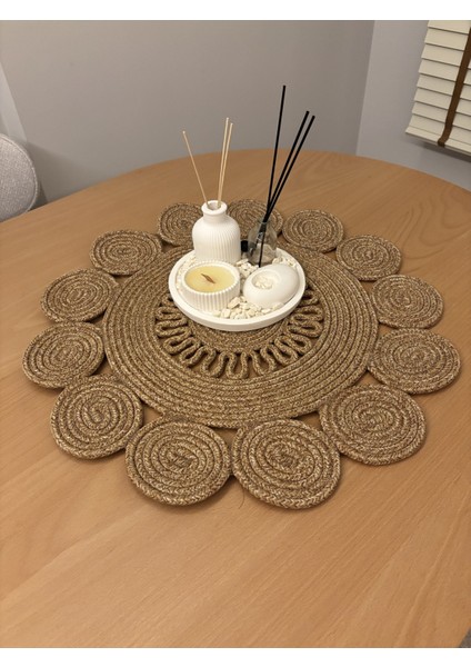 Tadpole Hasır Jüt Yuvarlak Runner 60X60 fırsatları