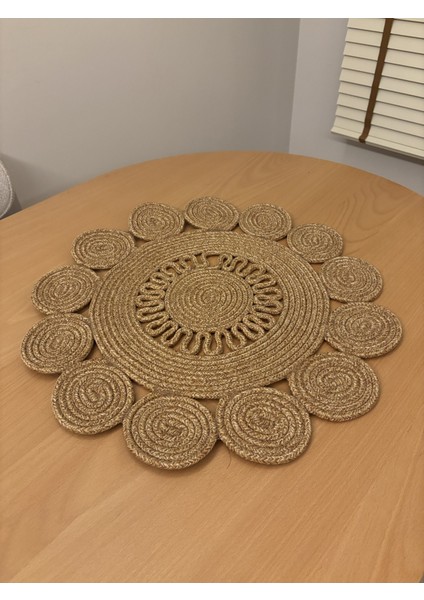 Tadpole Hasır Jüt Yuvarlak Runner 60X60 indirimleri