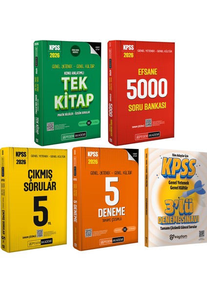 2026 Kpss Gygk Konu Anlatımı-Efsane 5000 Çözümlü Soru BANKASI(664 Sayfa)Çıkmış Sorular 5yıl-5 Deneme