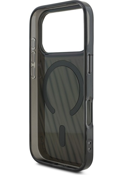 iPhone 17 Pro Uyumlu Kılıf Tumı Orjinal Lisanslı M-Safe Şarj Özellikli Transparan Kapak Siyah