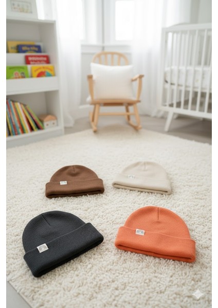 4’lü Ribana %100 Pamuklu Unisex Bebek Bere Koleksiyonu