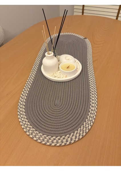 Herakles Amerikan Servis El Yapımı Pamuklu Natural Jüt Örme Desenli Runner 30X80 fiyatları