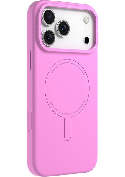 iPhone 17 Pro Max Uyumlu Kılıf M-Safe Şarj Özellikli Youngkit Morandi Serisi Kapak Pembe fiyatları