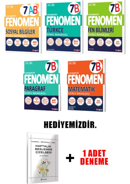 Fenomen Yayınlıcılık 7.sınıf B Grubu 5'li Set (Güncel) fiyatları