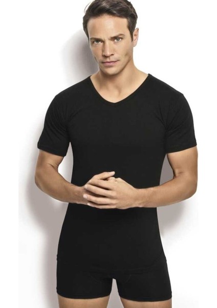 112 Erkek V Yaka Fanilya Yarım Kol Atlet