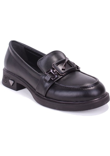 DZA07-1270309 Siyah Günlük Loafer Kadın Ayakkabı